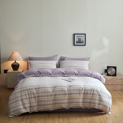 91家纺网 家纺一手货源 找家纺 （总）涵宸家纺 2025新款全棉双层纱印花四件套