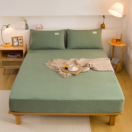 91家纺网 家纺一手货源 找家纺 （总）柠萌家居 2025新款A类全棉色织水洗棉单床笠