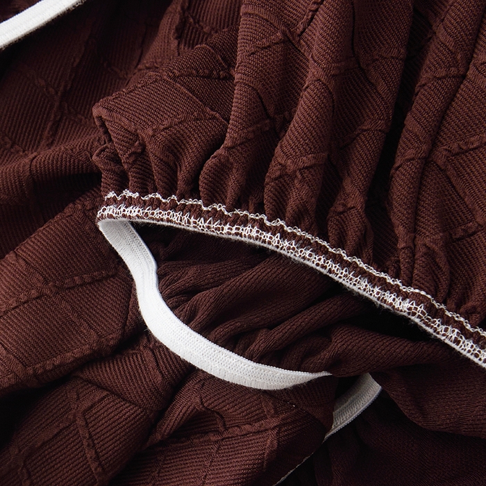 91家纺网 家纺一手货源 找家纺 2025新款菱形格大号老虎椅套 咖色