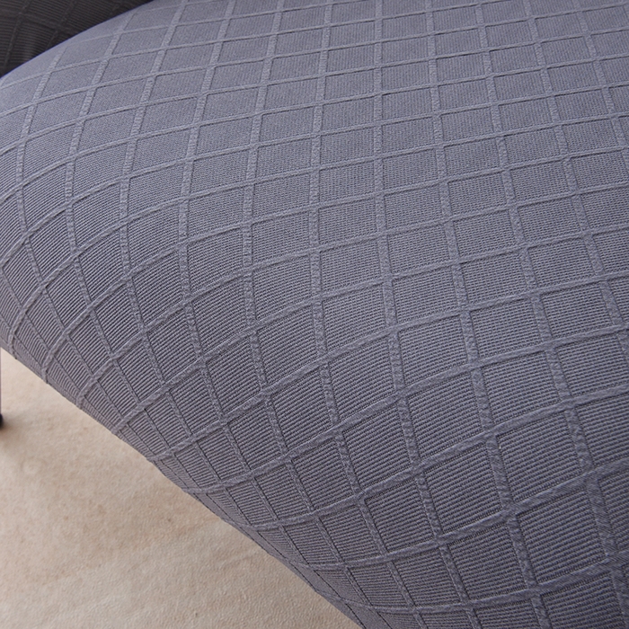 91家纺网 家纺一手货源 找家纺 启博家纺 2025新款菱形格小号老虎椅套 灰蓝