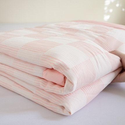 91家纺网 家纺一手货源 找家纺 （总） 吾诺 2025 棋盘格立体提花大豆夏被子被芯夏凉被空调被