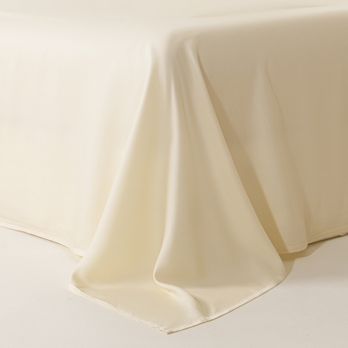 91家纺网 家纺一手货源 找家纺 涵宸 2025新款天丝-天丝棉-纯色单床单-场景2 象牙白