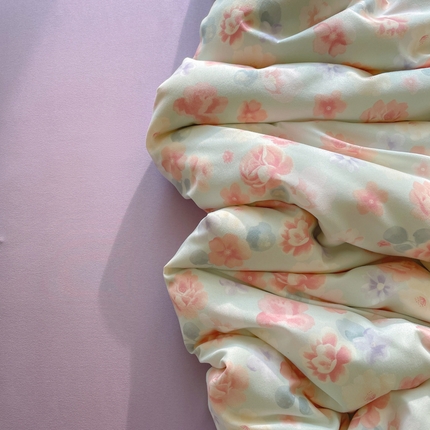 91家纺网 家纺一手货源 找家纺 （总）仟网汇 2025新款有氧针织棉双层纱系列四件套-床拍