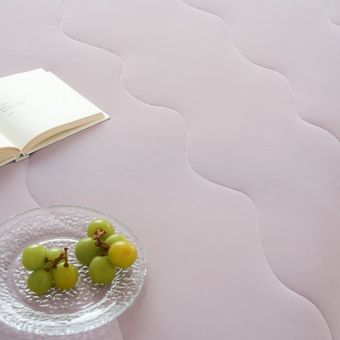 91家纺网 家纺一手货源 找家纺 丽卡家纺2025新款好爽鸭锦氨凉感夏被子被芯 藕紫+浅灰