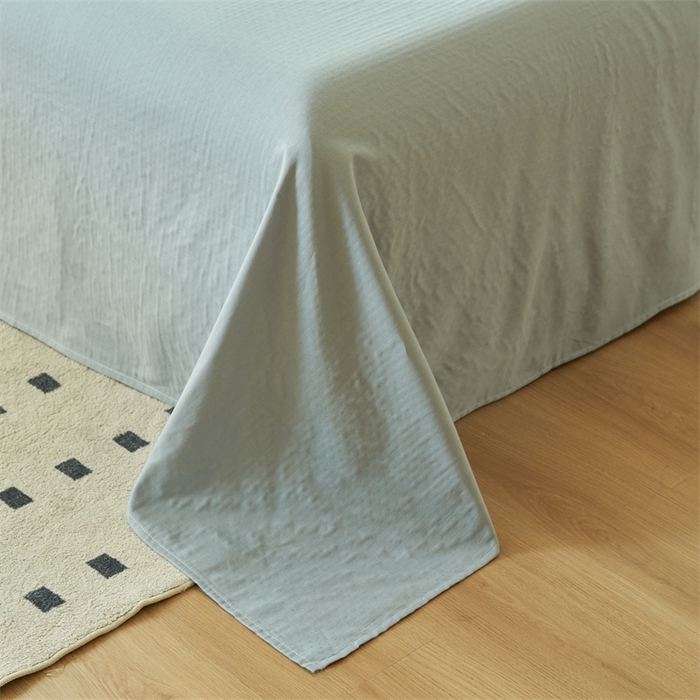 91家纺网 家纺一手货源 找家纺 金鹰 2025新款A类纯棉双层纱大豆夏被四件套全棉夏凉被空调被 花漾