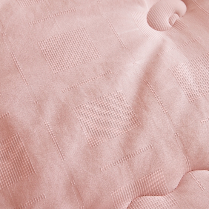 91家纺网 家纺一手货源 找家纺 易睡 2025新款提花大豆被 粉色