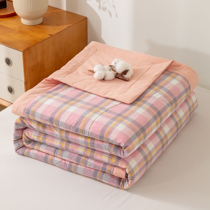 91家纺网 家纺一手货源 找家纺 （总）美梦之都2025新款A类色织水洗棉夏被新疆棉花被空调被夏凉被被子被芯