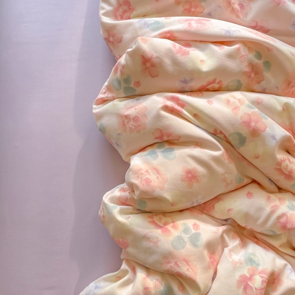 91家纺网 家纺一手货源 找家纺 （总）仟网汇 2025新款有氧针织棉双层纱系列四件套-床拍