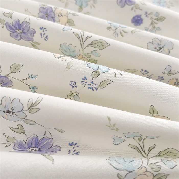 91家纺网 家纺一手货源 找家纺  十个点 2025新款全棉纯棉蕾丝花边床裙 花小莱-紫