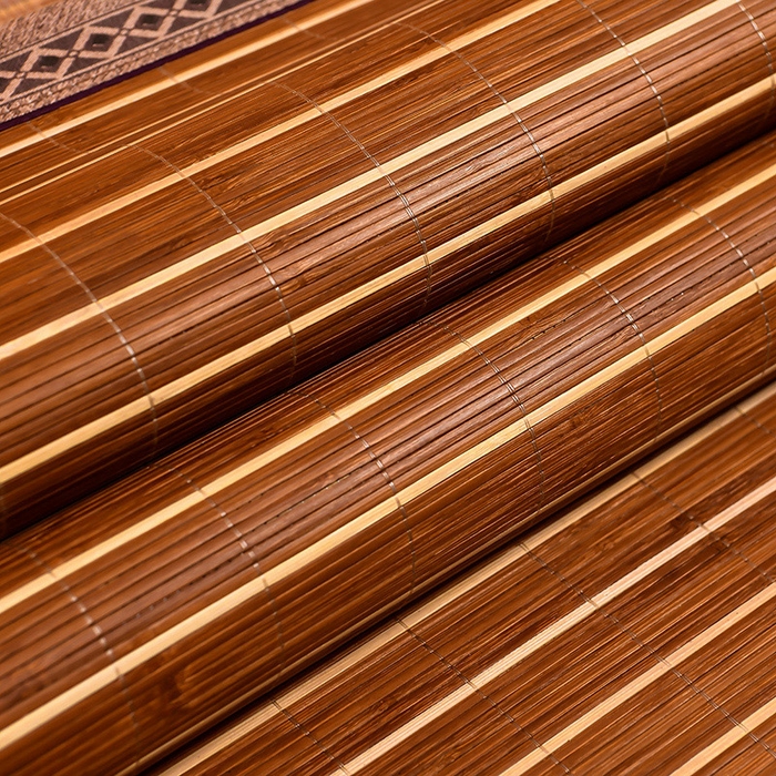 91家纺网 家纺一手货源 找家纺 苏迪凉席竹席2025新款竹席凉席冰丝席碳化双面印花藤草席 碳化岁月