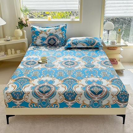 91家纺网 家纺一手货源 找家纺 （总）亿佳人 芦荟棉床笠，外贸跨境单床笠磨毛床笠印花床笠