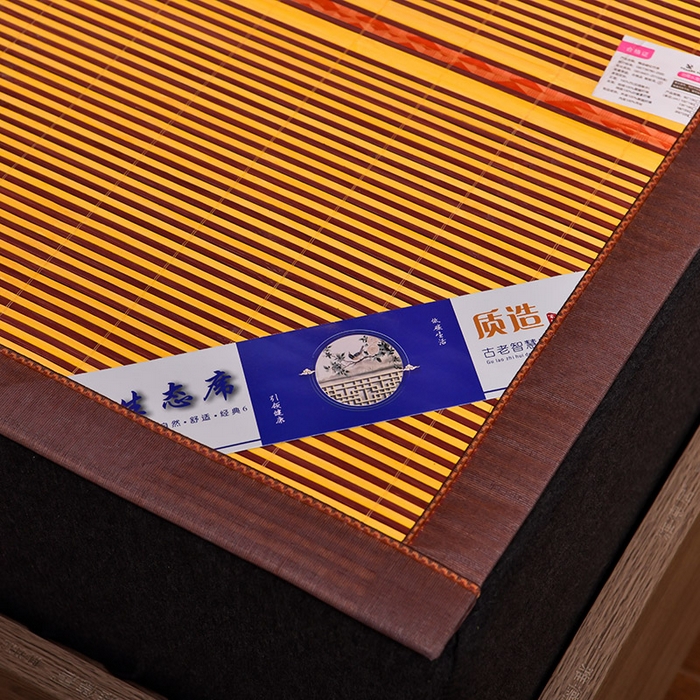 91家纺网 家纺一手货源 找家纺 苏迪凉席竹席2025新款竹席凉席冰丝席碳化双面印花藤草席 精品羊毛丝