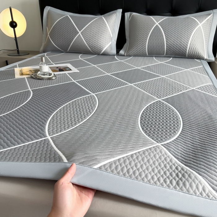 91家纺网 家纺一手货源 找家纺 慕尚家纺 2025新款泡泡大PE提花软席 交织 灰