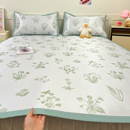 91家纺网 家纺一手货源 找家纺 莱米家纺 2025新款小清新数码冰藤系列软席 绿野仙踪