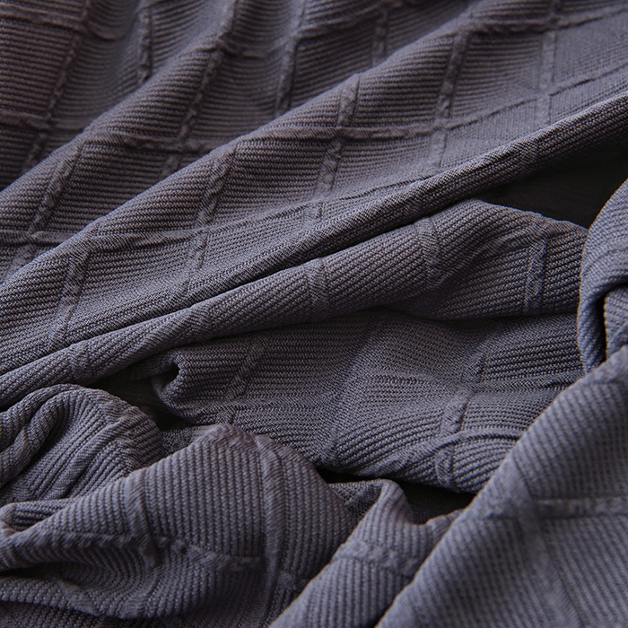 91家纺网 家纺一手货源 找家纺 启博家纺 2025新款菱形格小号老虎椅套 灰蓝