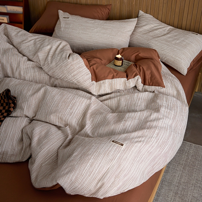 91家纺网 家纺一手货源 找家纺 （总）安莱生活 2025 全棉立体色织提花四件套