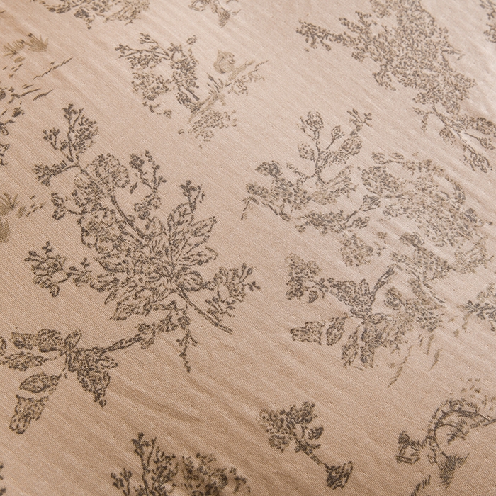 91家纺网 家纺一手货源 找家纺 2025新款A类纯棉双层纱皱皱纱花边四件套（复古风） 烟雨江南-咖