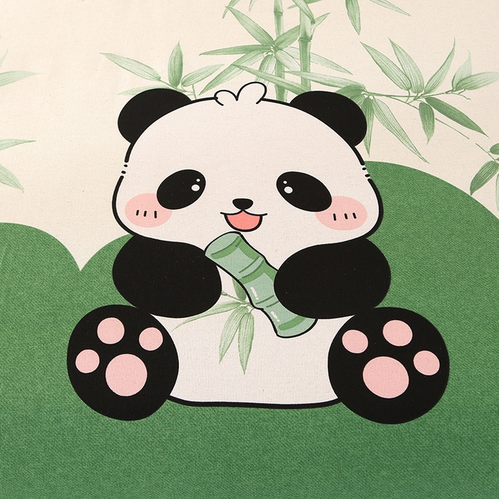 91家纺网 家纺一手货源 找家纺 望淮家纺 2025新款老粗布凉席床单三件套 熊猫抱竹