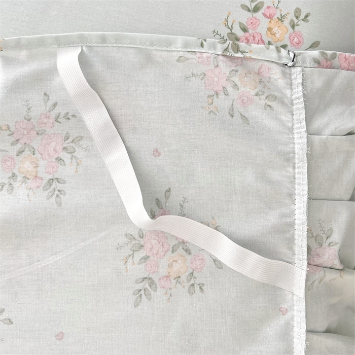 91家纺网 家纺一手货源 找家纺 十个点 2025新款全棉纯棉蕾丝花边床裙四件套 嫣语-兰