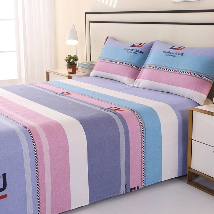 91家纺网 家纺一手货源 找家纺 望淮家纺 2025新款老粗布凉席床单三件套 时尚条