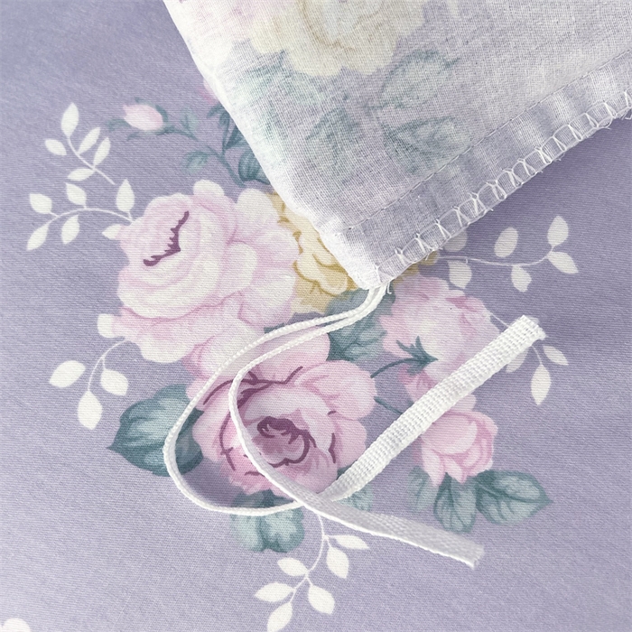 91家纺网 家纺一手货源 找家纺  十个点 2025新款全棉纯棉蕾丝花边床裙 花苒-紫