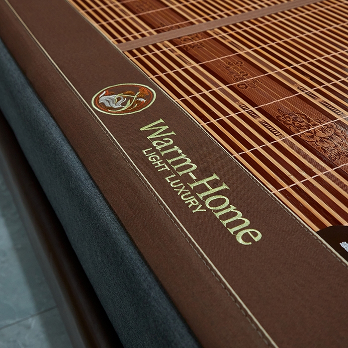 91家纺网 家纺一手货源 找家纺 苏迪凉席竹席2025新款竹席凉席冰丝席碳化双面印花藤草席 国色天香