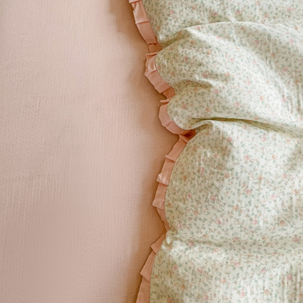 忆生活家纺 2025新款全棉韩版双层纱花边款四件套 伊洛娜