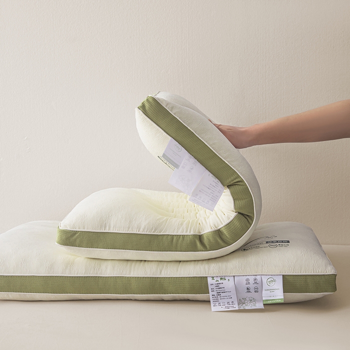 91家纺网 家纺一手货源 找家纺 云熙枕业 2025新款亲肤提花空山栀子花枕头枕芯 空山栀子定型枕 48x74cm/只