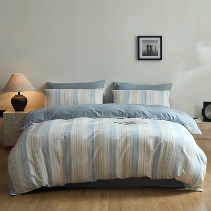 91家纺网 家纺一手货源 找家纺 （总）涵宸家纺 2025新款全棉双层纱印花四件套