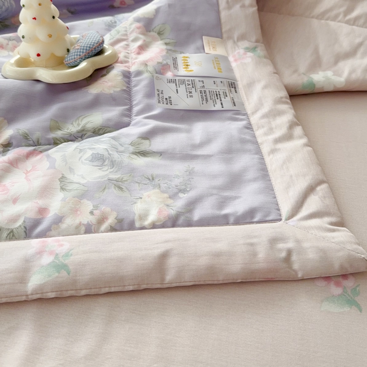 91家纺网 家纺一手货源 找家纺 于果 2025新款全棉纯棉夏被夏凉被空调被四件套 梦柔