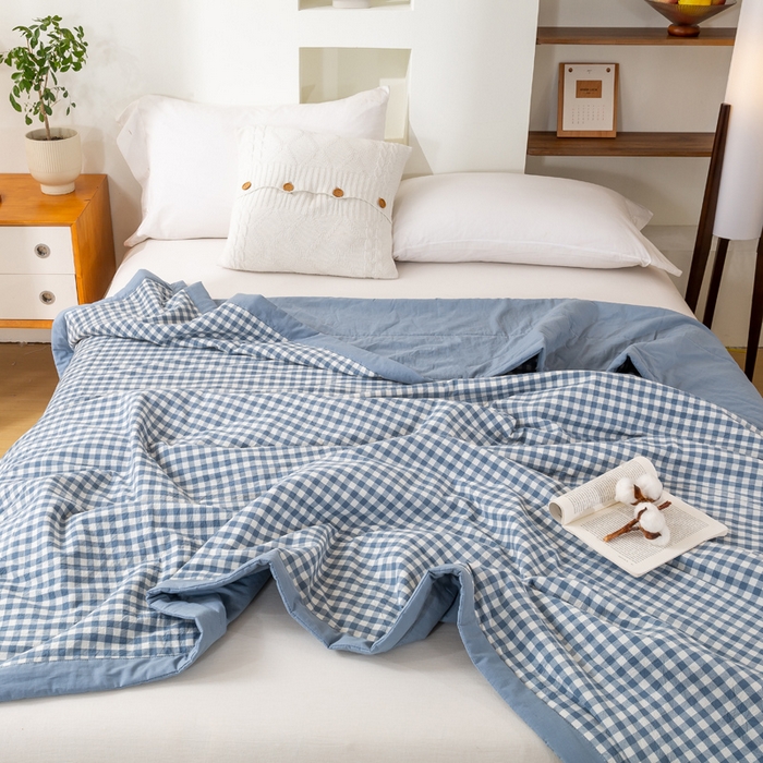 91家纺网 家纺一手货源 找家纺 （总）美梦之都2025新款A类色织水洗棉夏被新疆棉花被空调被夏凉被被子被芯