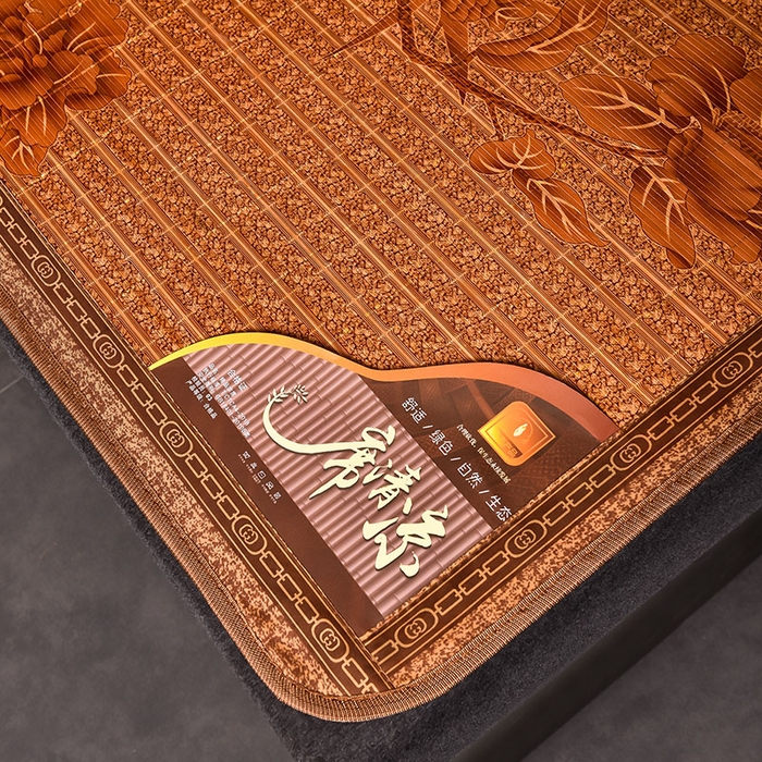 91家纺网 家纺一手货源 找家纺 苏迪凉席竹席2025新款竹席凉席冰丝席碳化双面印花藤草席 蝶舞飞扬