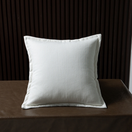 沐沐家纺 2026新款灯芯绒靠背-抱枕 白色