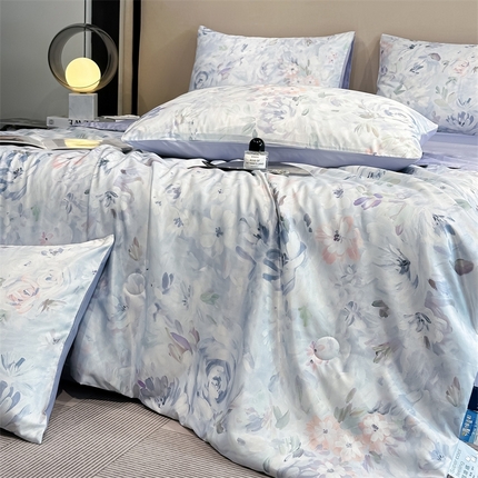 笙意家纺  2025新款水洗真丝数码印花暗盒款夏被 玫丽盛宴