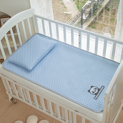 宅部落 2025新款凉感豆豆儿童卡通凉席 酷熊-深蓝