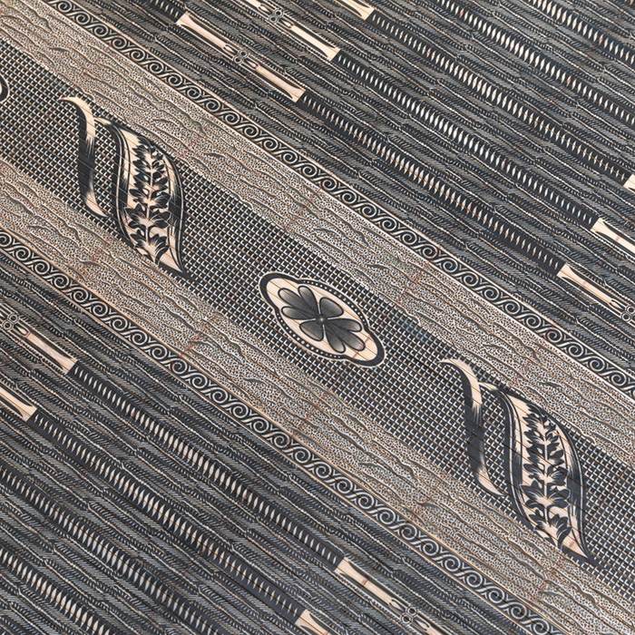 91家纺网 家纺一手货源 找家纺 苏迪凉席竹席2025新款竹席凉席冰丝席碳化双面印花藤草席 步步高升-灰