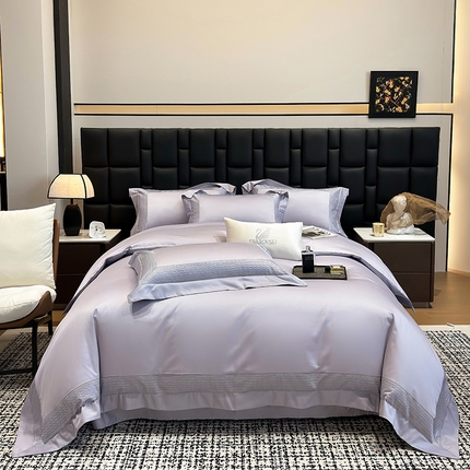 91家纺网 家纺一手货源 找家纺 （总）家居1号家纺 2025新款长绒棉边条刺绣四件套威尼斯系列