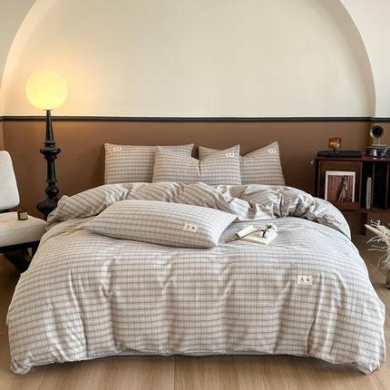 21度C 2025复古风全棉A类母婴级四件套 日落灰