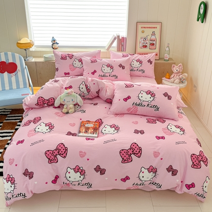 91家纺网 家纺一手货源 找家纺 （总）博雅 2025新款三丽鸥卡通全棉印花小版四件套