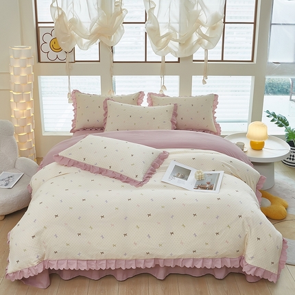 91家纺网 家纺一手货源 找家纺 （总）美之润家纺2025新款针织棉被套床盖印花四件套