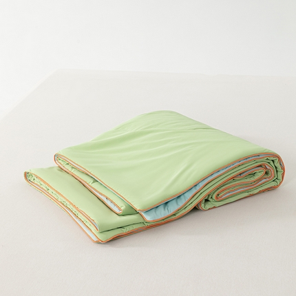 吾诺 2025 锦氨凉感夏被双感被大豆夏被子被芯凉感丝夏被瓜瓜被 果绿-浅绿