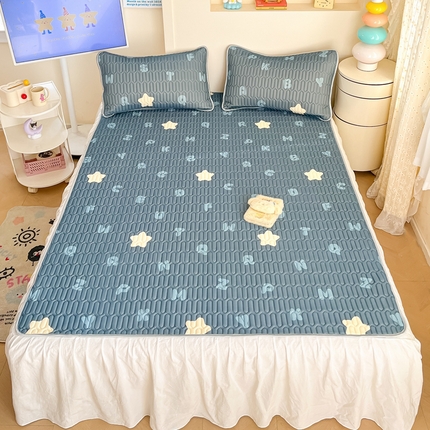 川悦生活 2025新款小阪凉感丝印花凉席 星星睡了