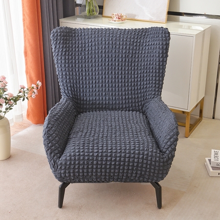 91家纺网 家纺一手货源 找家纺 启博家纺 2025新款泡泡纱小号老虎椅套(长50*57宽55*65高50*57) 烟灰