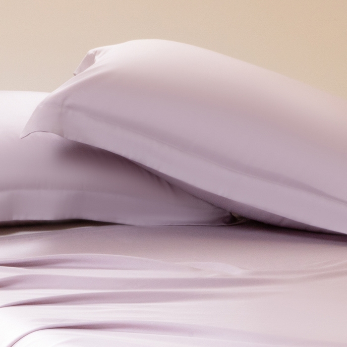 91家纺网 家纺一手货源 找家纺 涵宸家纺  2025新款天丝-天丝棉-纯色单枕套-场景2 枕套-紫语