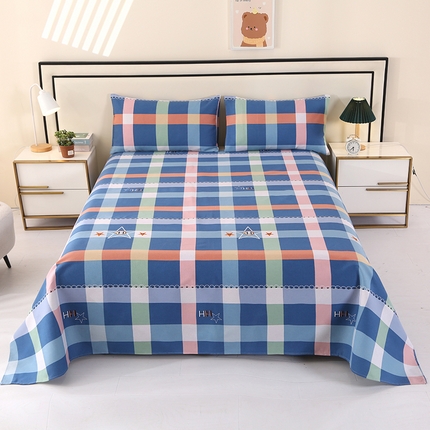 望淮家纺 2025新款老粗布凉席床单三件套 星雅格