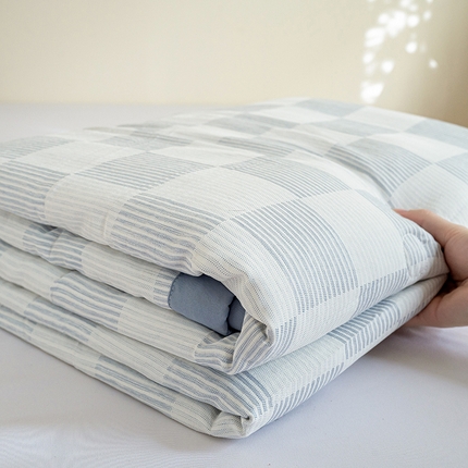 91家纺网 家纺一手货源 找家纺 （总） 吾诺 2025 棋盘格立体提花大豆夏被子被芯夏凉被空调被