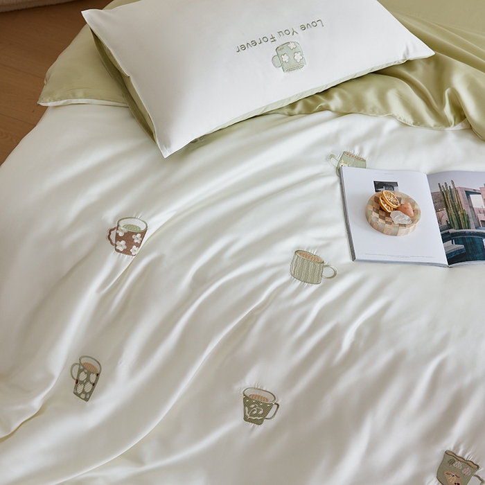 91家纺网 家纺一手货源 找家纺 （总）安莱生活 2025兰精进口60S天丝绣花四件套