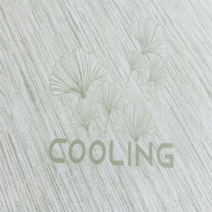 91家纺网 家纺一手货源 找家纺 雯豆2025中分子PE凉感冰丝凉席三件套平铺绑带款席子 银杏叶PE席-绿-1