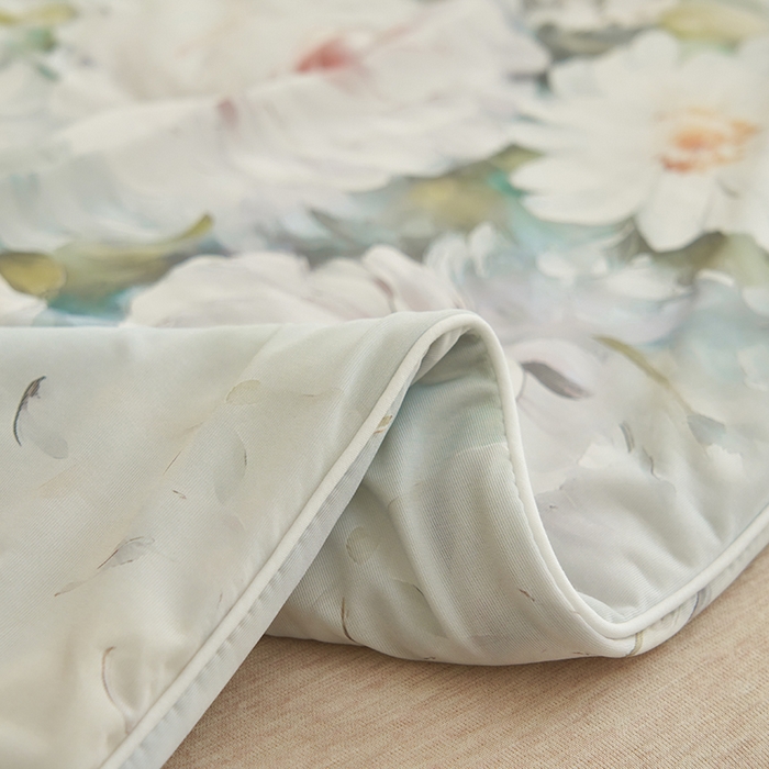 91家纺网 家纺一手货源 找家纺 畅销被业 2025新款凉感丝卡通系列印花夏被 莫奈花园