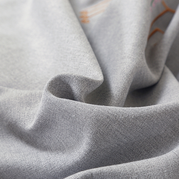 91家纺网 家纺一手货源 找家纺 芙怡 2025春夏新款8023款棉麻绒贴花美 容床罩-花漾系列 花漾-灰